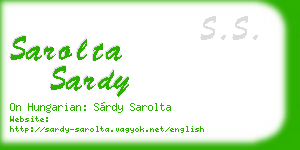 sarolta sardy business card